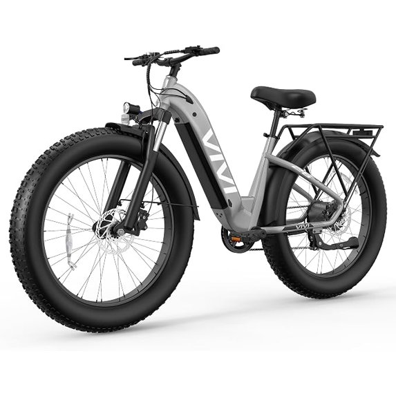 26" Fat Tire Electric Bike for Adults, 749W Motor Electric Mountain Bike, 48V 15Ah Large Capacity Battery UL2849 Certified, Max 19.8Mph E-Bike, 7-Speed Off-Road Electric Bicycle Men