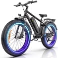 thumbnail image 1 of 750W 1500W Electric Bike for Adults, 48V 15.6Ah Removable Battery, 26x4" Fat Tire Ebike, 7 Speed Shimano, Rear Rack, UL2849, Black, 1 of 9