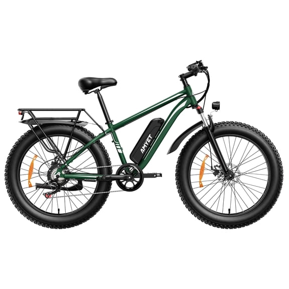 26" Fat Tire Electric Bike for Adult, 750W, 48V 15Ah, Class 2, Fits Riders 5'7" - 6'4", Green