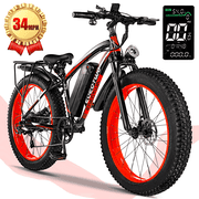 EOEOTWO 26'' Fat Tire Electric Mountain Bike - rated 4 stars from 294 reviews