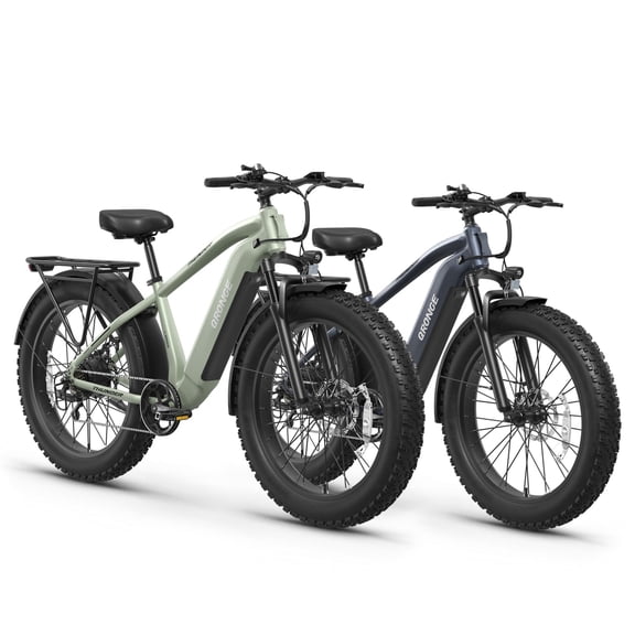26" Fat Tire Electric Mountain Bike for Adults 2-Pack,1800W Peak Motor 70Miles Max Range 28mph Top Speed Front Suspension Electric Bike 7 Speed All Terrain E-Bike 48V 15AH Battery, UL2849 Compliant