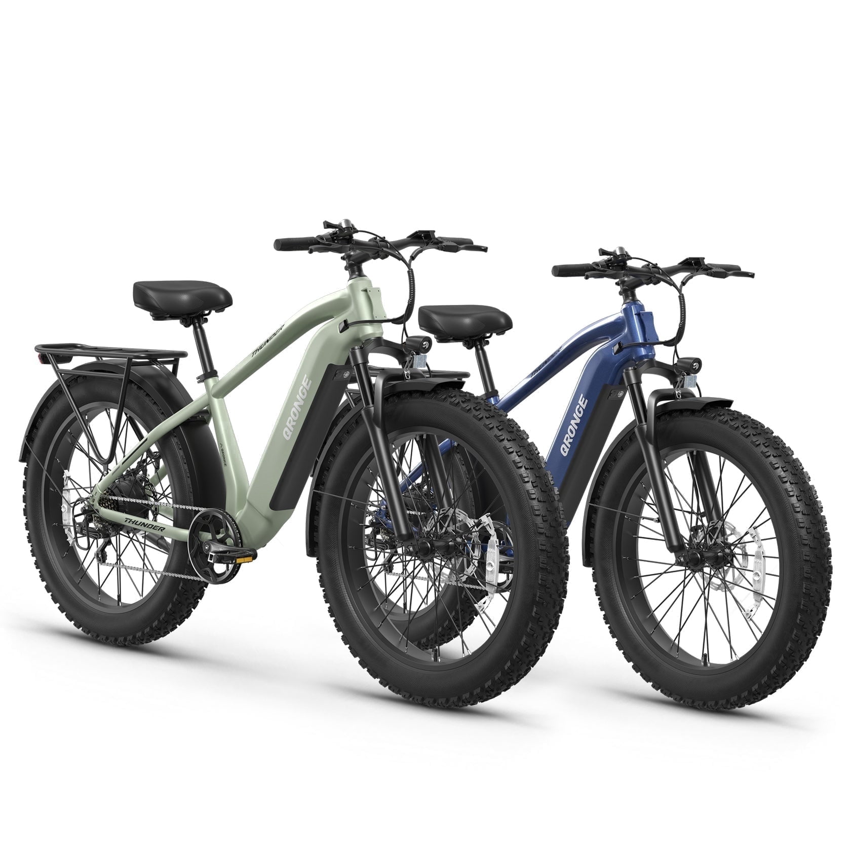 2 Pack Electric Bikes for Adults 1800W Peak Motor up to 70Miles Range 28 mph Max Speed 26" x 4" Fat Tire Mountain E Bike 48V 15AH Battery 7 Speed off Road Ebike Front Fork Suspension, UL2849 by SGS