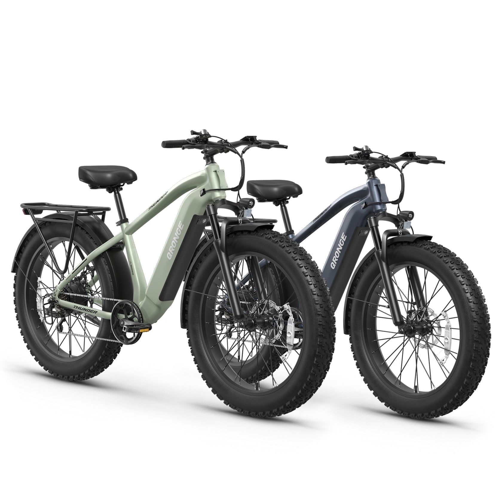 2 Pack Electric Bikes for Adults 1800W Peak Motor up to 70Miles Range 28 mph Max Speed 26" x 4" Fat Tire Mountain E Bike 48V 15AH Battery 7 Speed off Road Ebike Front Fork Suspension, UL2849 by SGS