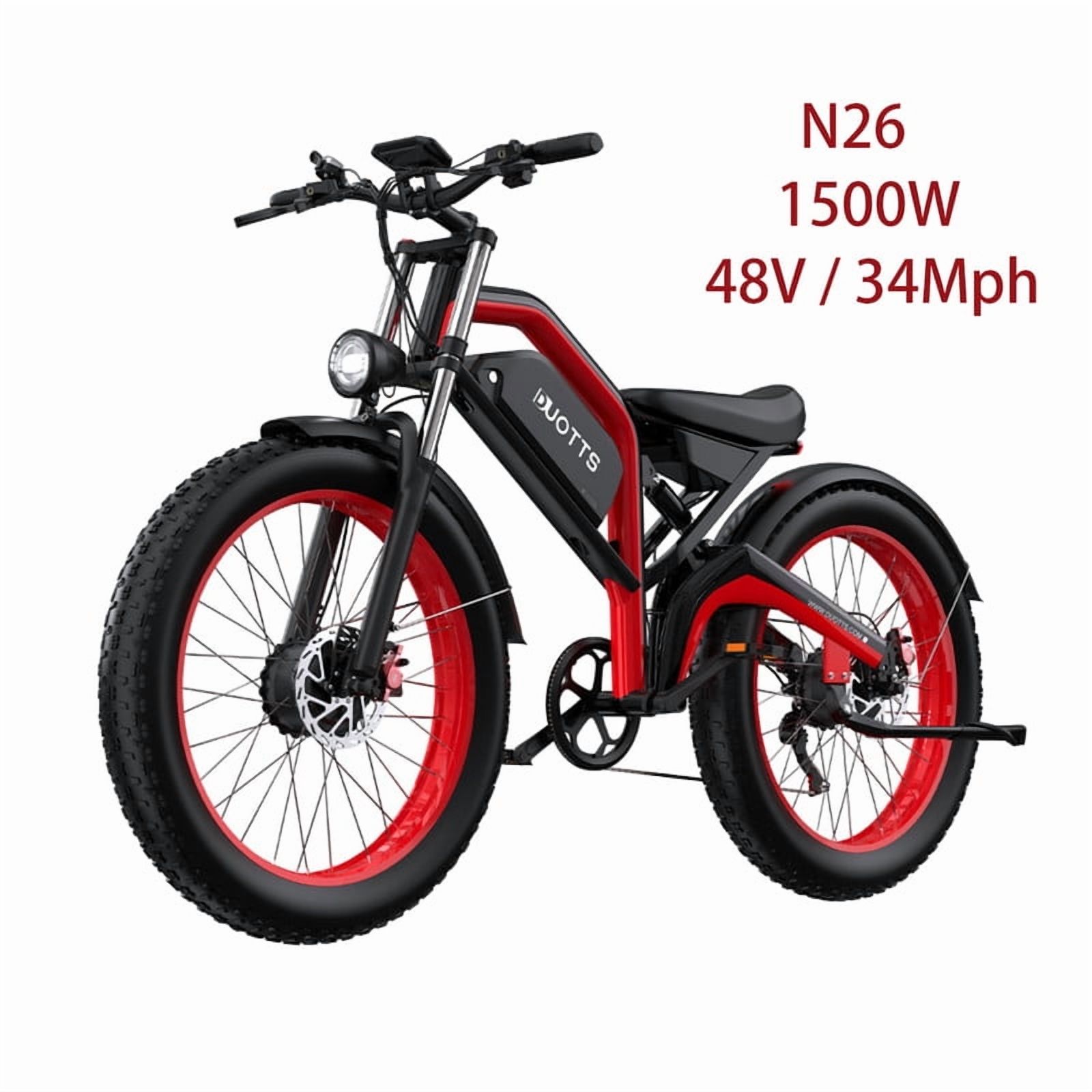 26" Fat Tires Electric bike for Adults,1500W Dual Motors Top Speed 34MPH off-road E-bicycle,48V20AH Samsung 75Miles Long Range,Shimano 7-Speed Ebike Mountain E-bike