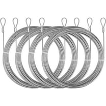 26 Feet (6.5ft x 4) Stainless Steel Metal Wire Cable Ropes Hardware Kits for Square and Rectangle Sun Shade Sail Canopy