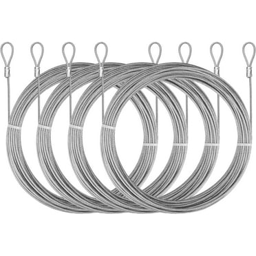 26 Feet (6.5ft x 4) Stainless Steel Metal Wire Cable Ropes Hardware Kits for Square and Rectangle Sun Shade Sail Canopy