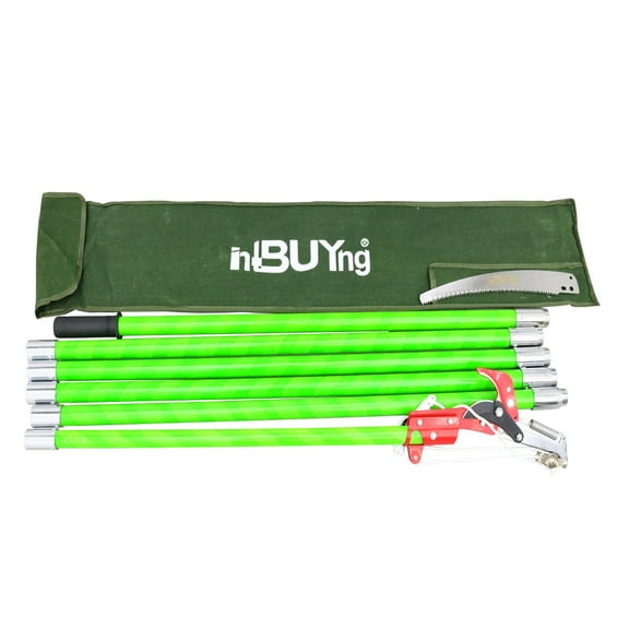 26 Feet Tree Pole Pruner Tree Saw Detachable High Branch Scissors with Epoxy Resin Rod and Stainless Steel Saw Head
