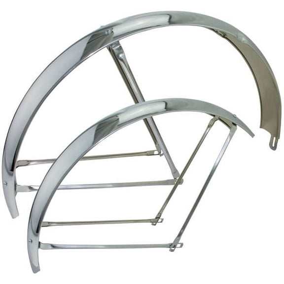 OG Lowrider 26" Bicycle Fender Set Classic Adjustable Balloon 80mm Chrome