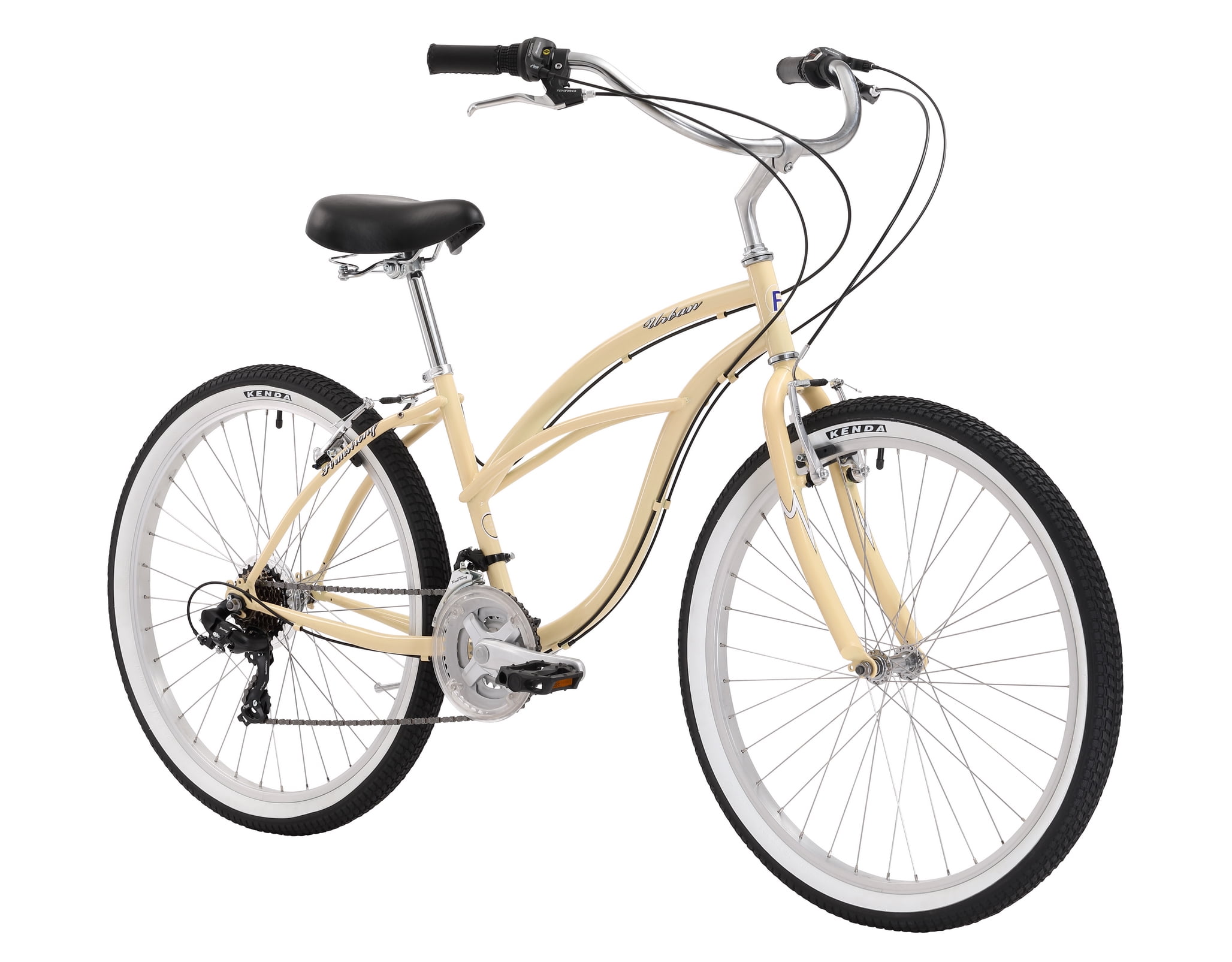 26 Firmstrong Urban Lady 21 Speed Women s Beach Cruiser Bike Vanilla Walmart