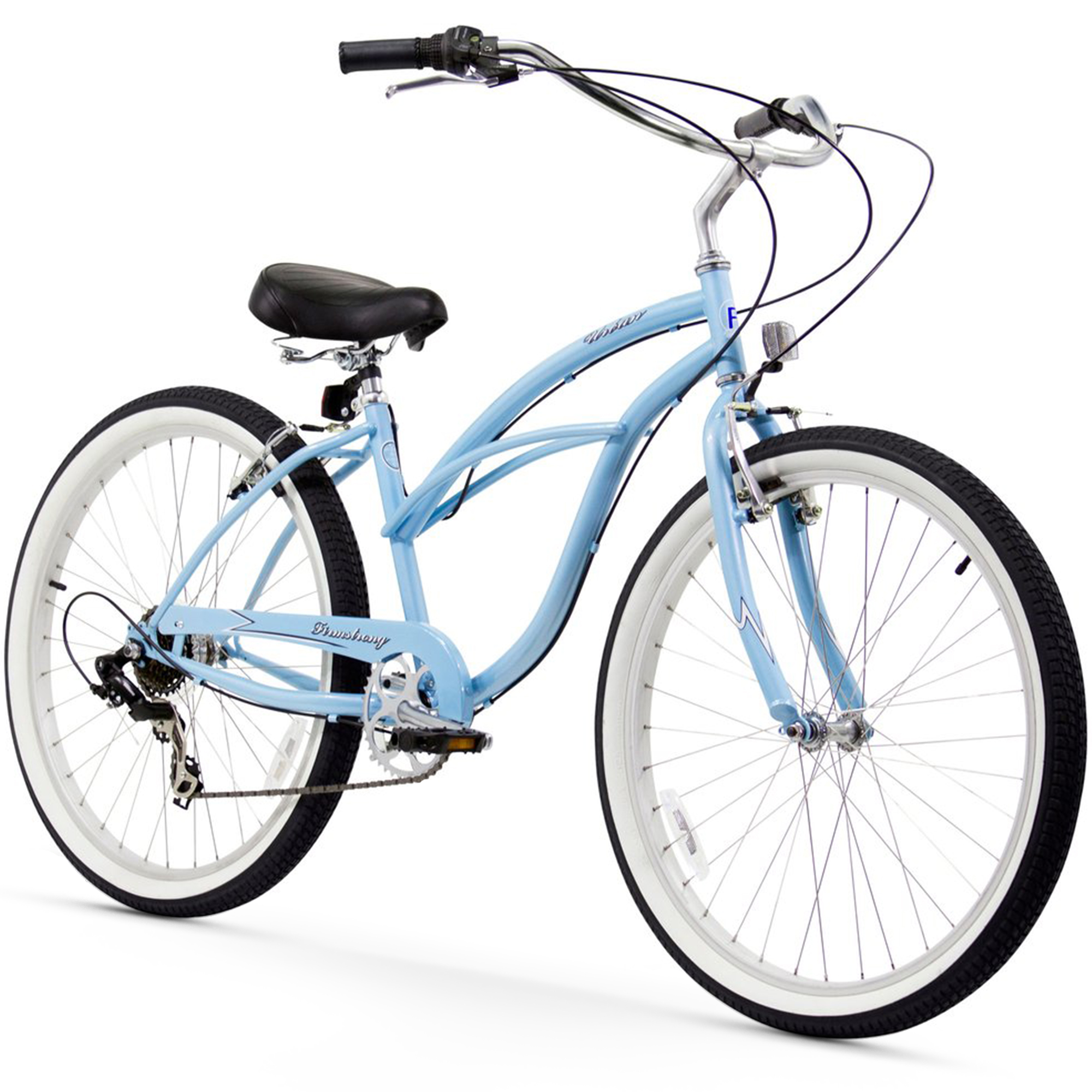 26" Firmstrong Urban Lady Seven Speed Women's Beach Cruiser Bike, Baby Blue - image 1 of 6