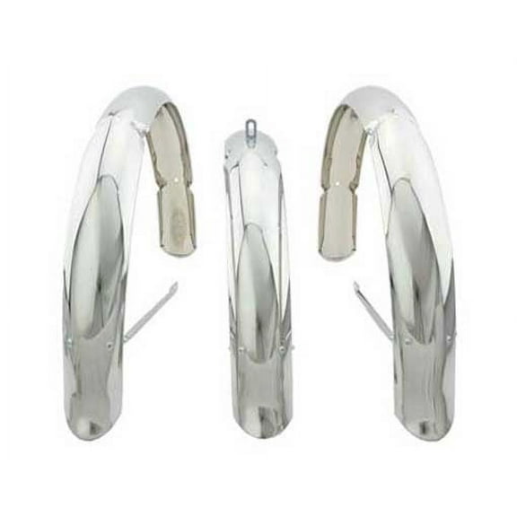 26" Flared Stander Conversion Kit Fender Set Chrome. 26" beach cruiser. trike fender set tricyle fender set