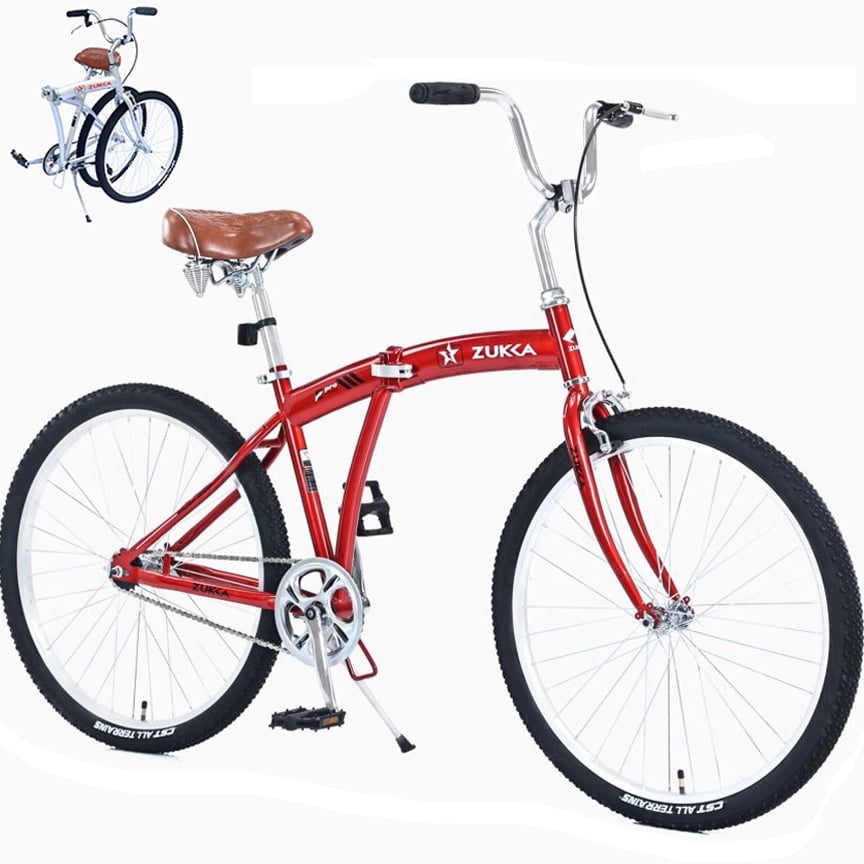 Tyethy 20" Adult Folding Bike 7 Speed Shimano Lightweight City Commuter Bicycle Cruiser Bike for Men Women Teens, Purple