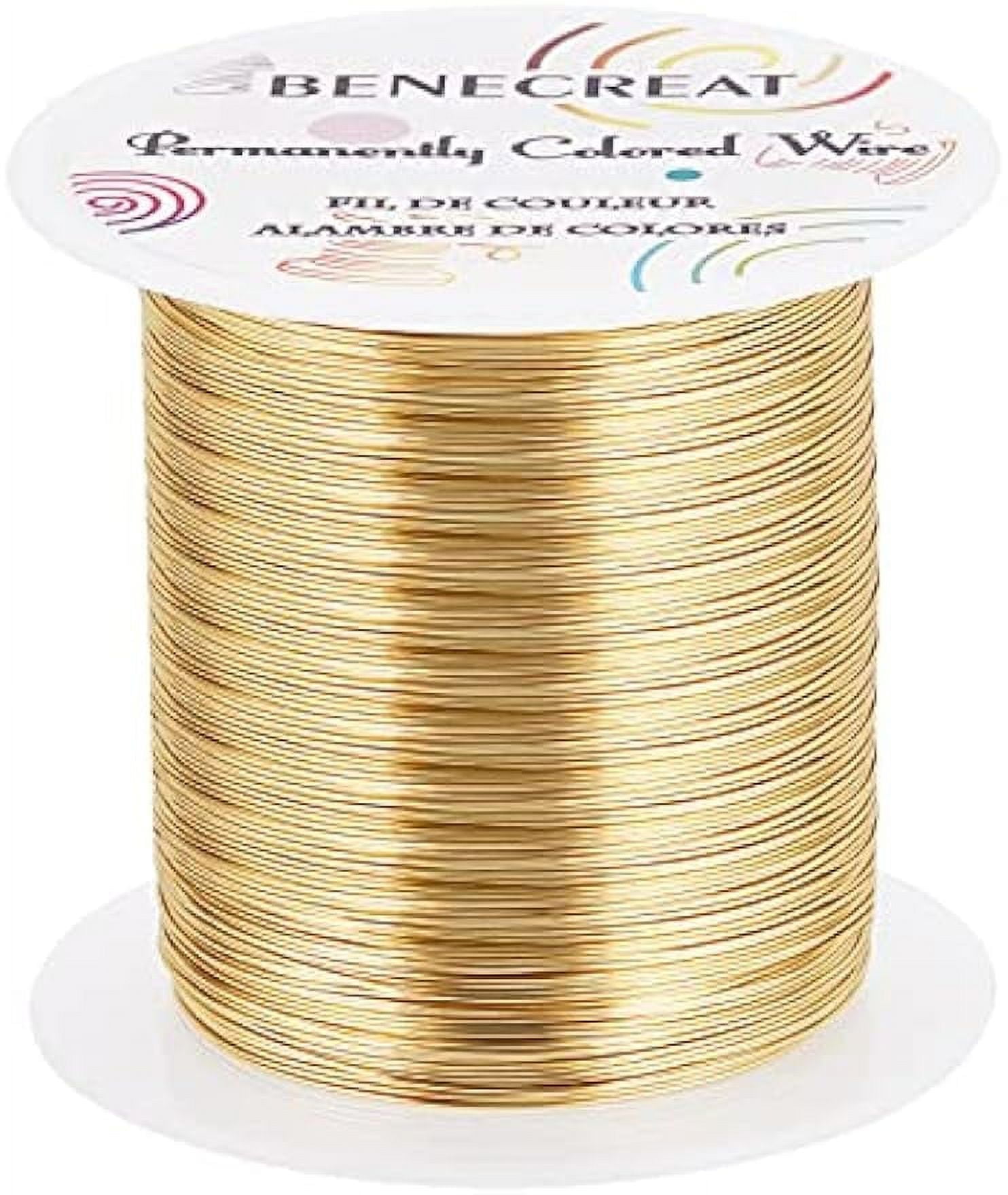 26 Gauge 131 Yards Jewelry Beading Wire Light Gold Tarnish Resistant ...