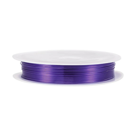 Uxcell 26 Gauge Copper Wire 0.4mm Dia Purple Resistant Beading Wires Pendant Making Art Craft 9M 1 Roll