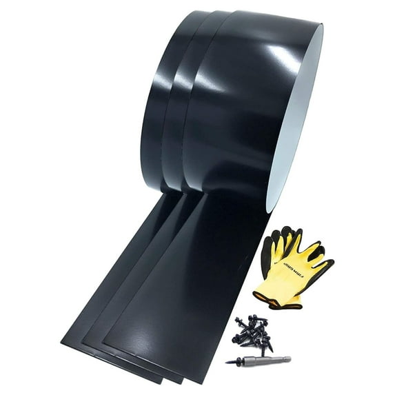 : 26 Gauge General Use or Roofing Flashing Rolls (3 Pack) - DIY or Contractors (Ten FT in Length, Multiple Sizes in Listing) (Black, 2in. x 10ft.)