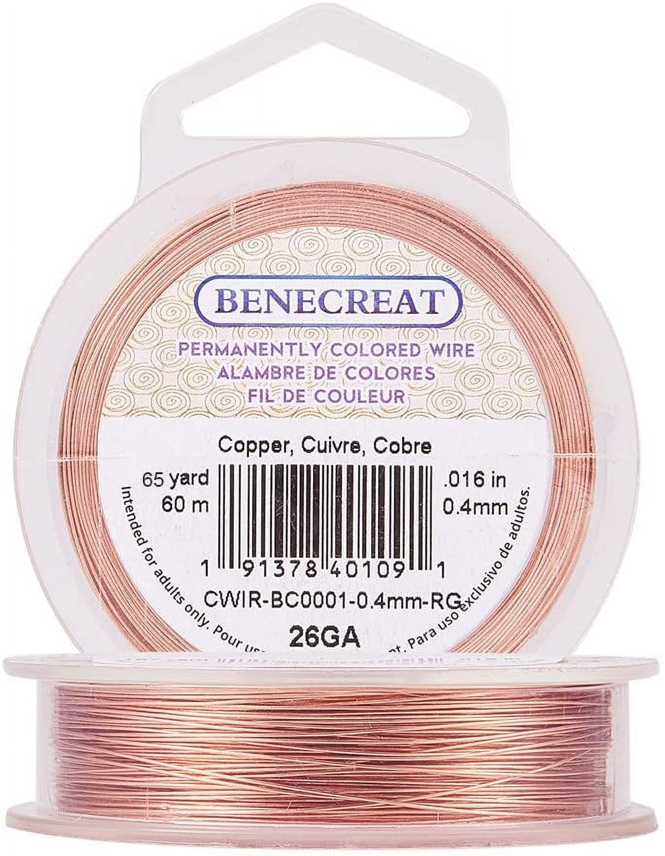 BENECREAT 28-Gauge Tarnish Resistant Wire Green Copper Wire,  328-Feet/109-Yard, for Jewelry Craft Making