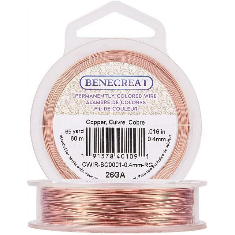 26-Gauge Tarnish Resistant Copper Wire 197-Feet/66-Yard Copper Jewelry Wire  for Crafts Beading Jewelry Making Supplies 