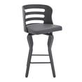 thumbnail image 1 of 26" Gray Faux Leather Swivel Stool / High Weight Capacity, Variety of Colors for Bar, 1 of 5