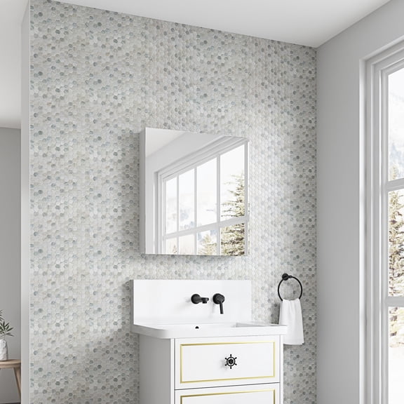 26'' H Surface Frameless Bathroom Medicine Cabinet | High-Def Mirror for Reflection, Spacious Storage in Bathroom | Reliable Engineered Wood Material | Soft-Closing Hinges Preserve Your Belongings