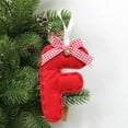thumbnail image 1 of 26 Hanging Red Letters, Christmas Tree Pendant with Plaid Bow and Bell 4.7" Red Felt Monogram Hanging Ornaments, Alphabet Name Tags for DIY Craft Holiday Birthday Party Favors, 1 of 9
