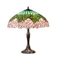 thumbnail image 1 of Meyda Tiffany 232802 26 Inch High Tiffany Cabbage Rose Table Lamp   Mahogany Bronze Finish with Pink/Green/Blue Glass, 1 of 6
