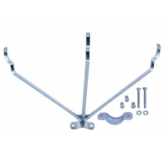 26" Hollow Rear Fender Braces Chrome.