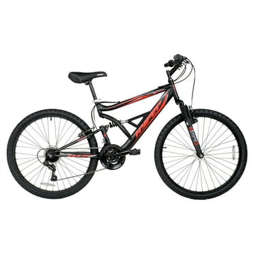 26" Hyper Bicycles Shocker Mountain Bike, 26" Wheels, Adult Ages 14+, Black/Red