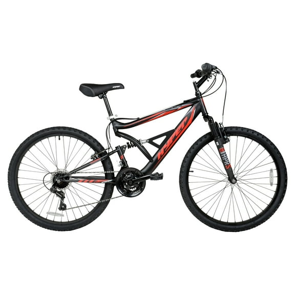 26" Hyper Bicycles Shocker Mountain Bike, 26" Wheels, Adult Ages 14+, Black/Red