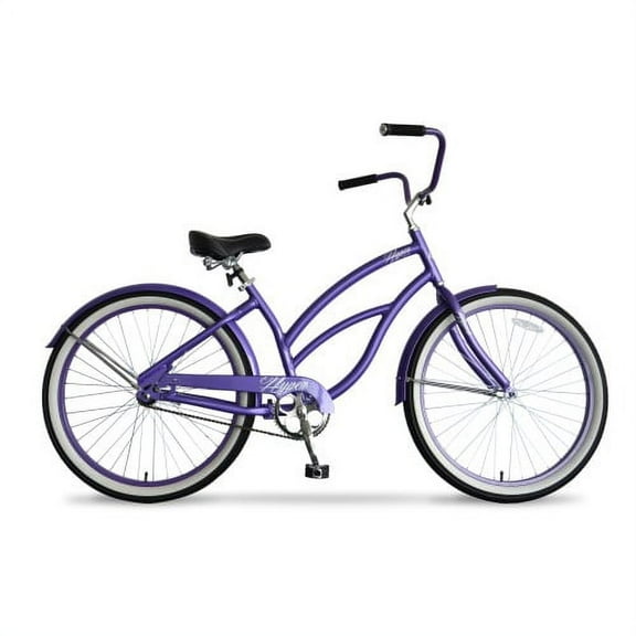 26" Hyper Bicycles Women's Beach Cruiser Bike for Adults, Purple