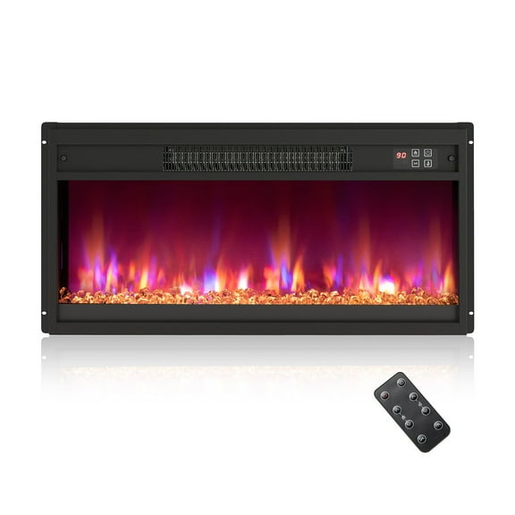 26 Inch 1500W Electric Fireplace Insert with Remote Control