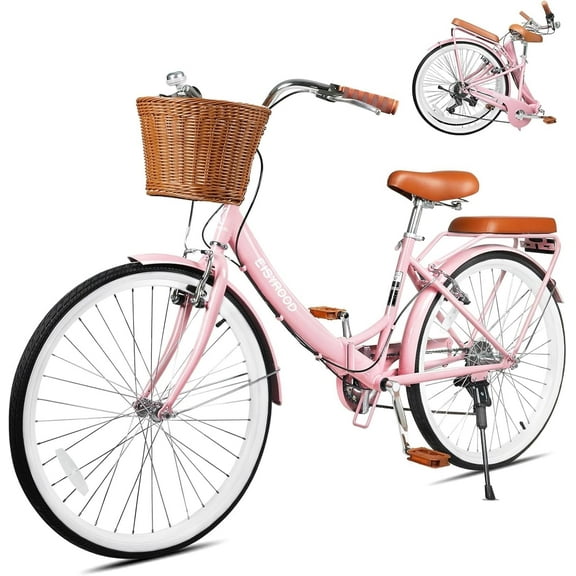 Gaonala 26 inch Women’s 7-Speed Pink Cruiser bicycles a versatile family bike and women’s beach bikes for urban commutes and leisure
