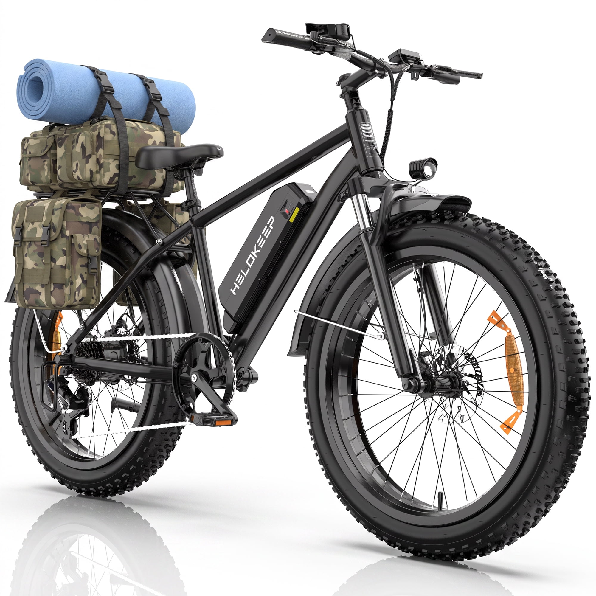 HiKeep Class 2 Electric Bike for Adults, 20 MPH, 750W Motor, 48V 15.6Ah Removable Battery, 26 x 4 Inch Fat Tire, Shimano 7-Speed, Cargo Rack, UL2849, Black