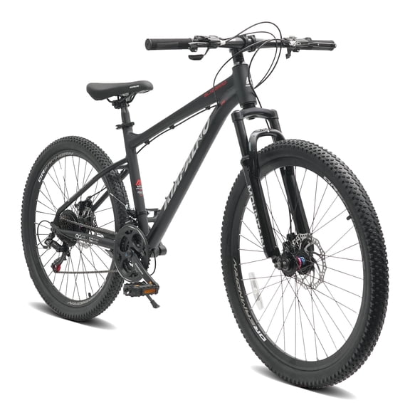 26 Inch All-Terrain Mountain Bike with Disc Brakes 21-Speed Drivetrain & Durable Carbon Steel Frame Ideal for Men and Women, Perfect for Trail Riding and Touring