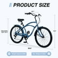26Inch Beach Cruiser Bike Stylish 7Speed Bicycles Available in