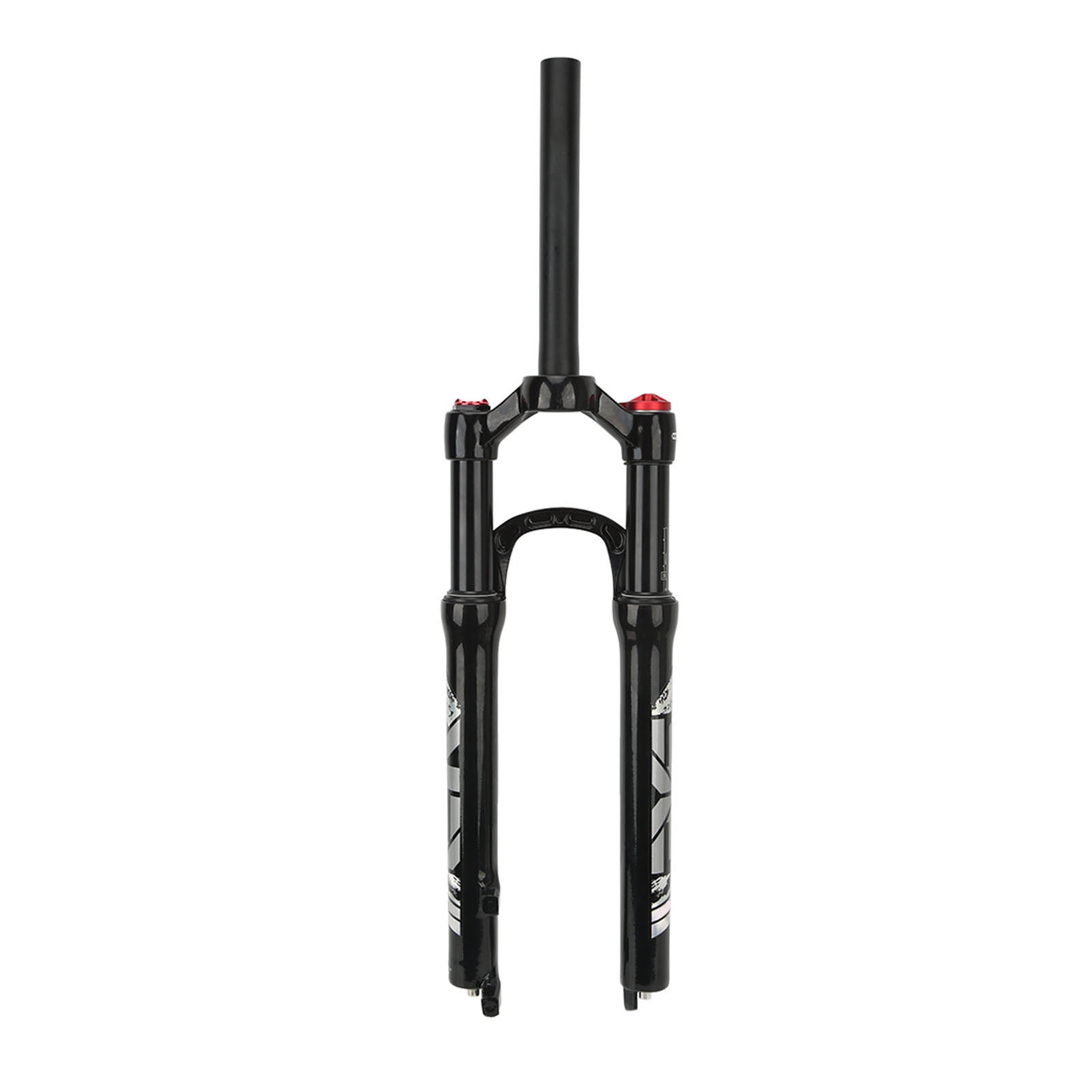 24 Inch Mountain Bike Suspension Fork - 1-1/8" Straight Steerer, 100mm Travel, Quick Release 9x100mm, Mechanical Spring
