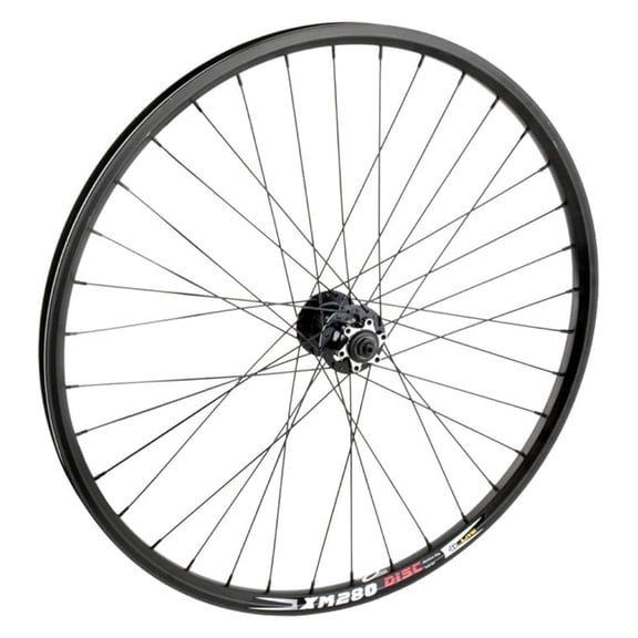 26 Inch Bike Wheel - Alloy Disc Brake Mountain Wheelset 559x21 36H - Front & Rear Wheels for MTB - 100mm/6 Bolt - Black