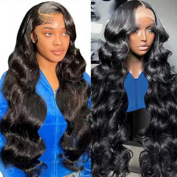 26 Inch Body Wave Lace Front Wigs Human Hair 180 Density 13x4 HD Transparent Lace Frontal Wigs Human Hair Pre Plucked with Baby Hair Glueless Wigs Human Hair for Black Women