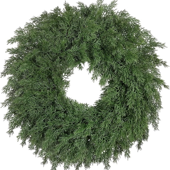 26 Inch Christmas Wreaths for Front Door Realistic Large Winter Greenery Pine Cedar Wreaths for Windows Xmas Holiday Home Table Mantle Yard Farmhouse Wall Door Porch Hanging D r Outdoor Indoor