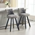 26 Inch Counter Height Bar Stools Set of 2, Swivel Upholstered