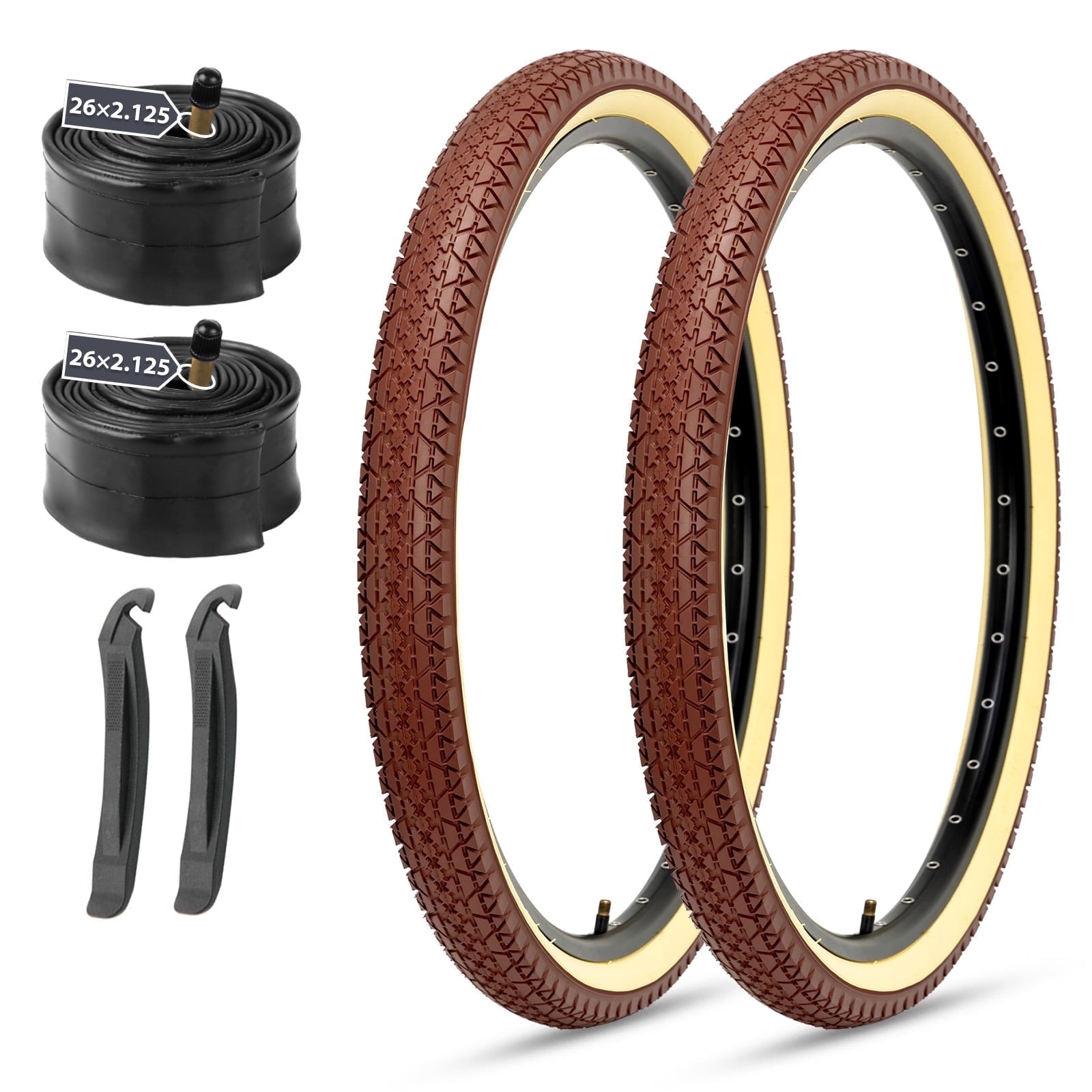 26 Inch Cruiser Bike Tires Set: MOHEGIA Inch Folding
