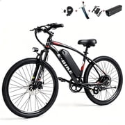 26 Inch Electric Bike for Adults, 500W Peak Motor, 19MPH Top Speed, Removable 36V12Ah Battery, 7-Speed Electric commuter Bike for Commuting, Shopping, Trip UL 2849