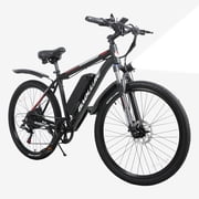 26 Inch Electric Mountain Bike for Adults, 500W Motor 36V 15AH Removable Lithium Battery E-Bike, Shimano 7 Speed, Mechanical Disc Brake, Lockable Suspension Fork, LCD Display