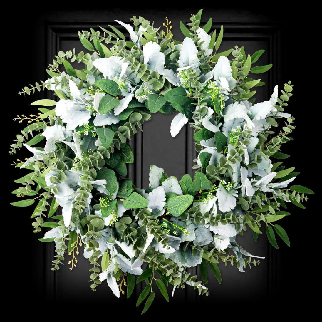 26 Inch Eucalyptus Front Door Wreath for All Season, Large Greenery ...