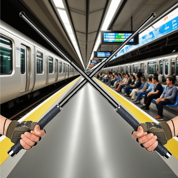 26-Inch Extendable Sticks 2-Pack Heavy Duty for Climbing Camping Outdoor Safety Strong Anti-Rust Build Collapsible for RV Basements Boat Lockers Comfort Grip for Remote Camping