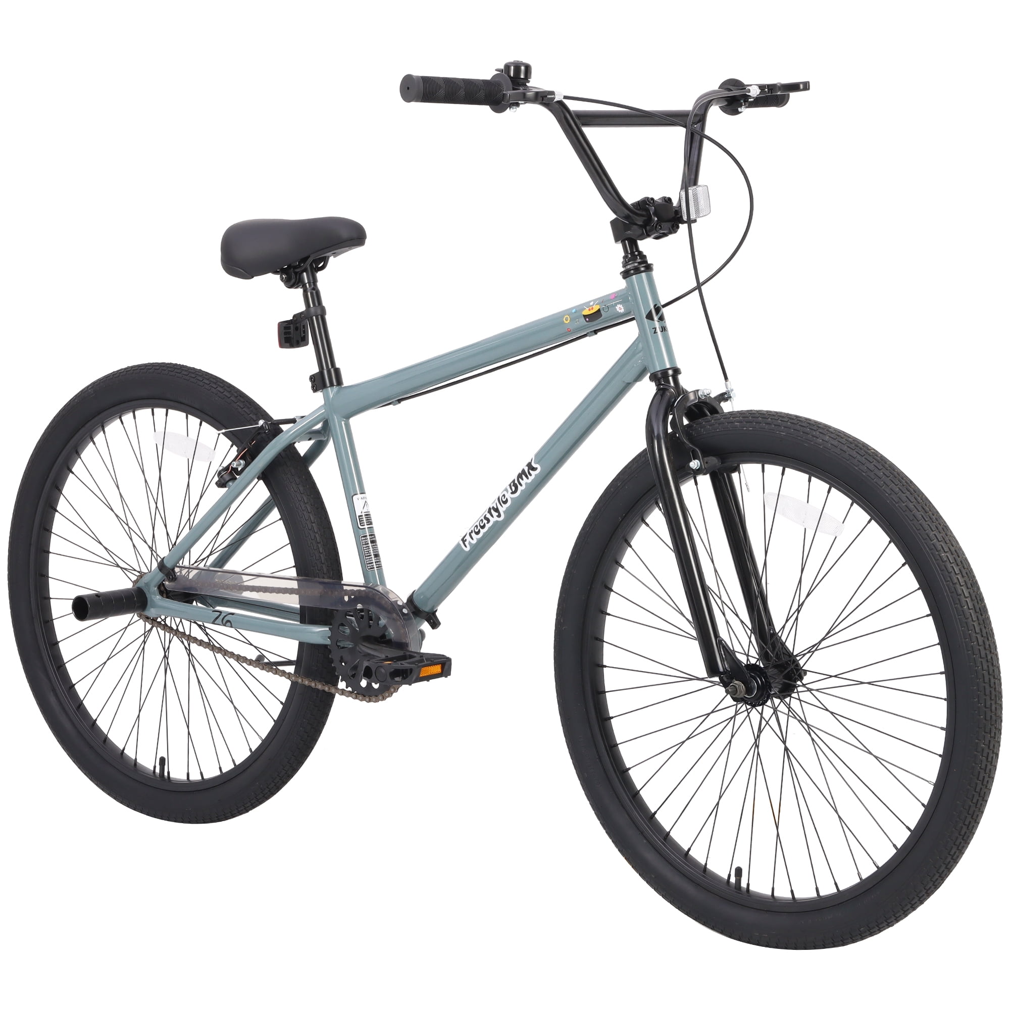 26 Inch Freestyle Mountain Bike, Single Speed Kids Bike with Double