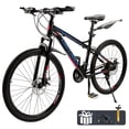 thumbnail image 1 of 26 Inch Front Suspension Mens Mountain Bike, Shimano 21 Speed, Dual Disc Brake Bike for Men Womens Teen Adult Bicycle With Bike Lock And Air Pump, 1 of 13