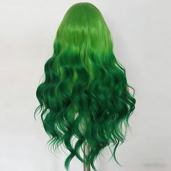 26 Inch Gradient Large Wave Lace Front Wig Synthetic High Temp Silk