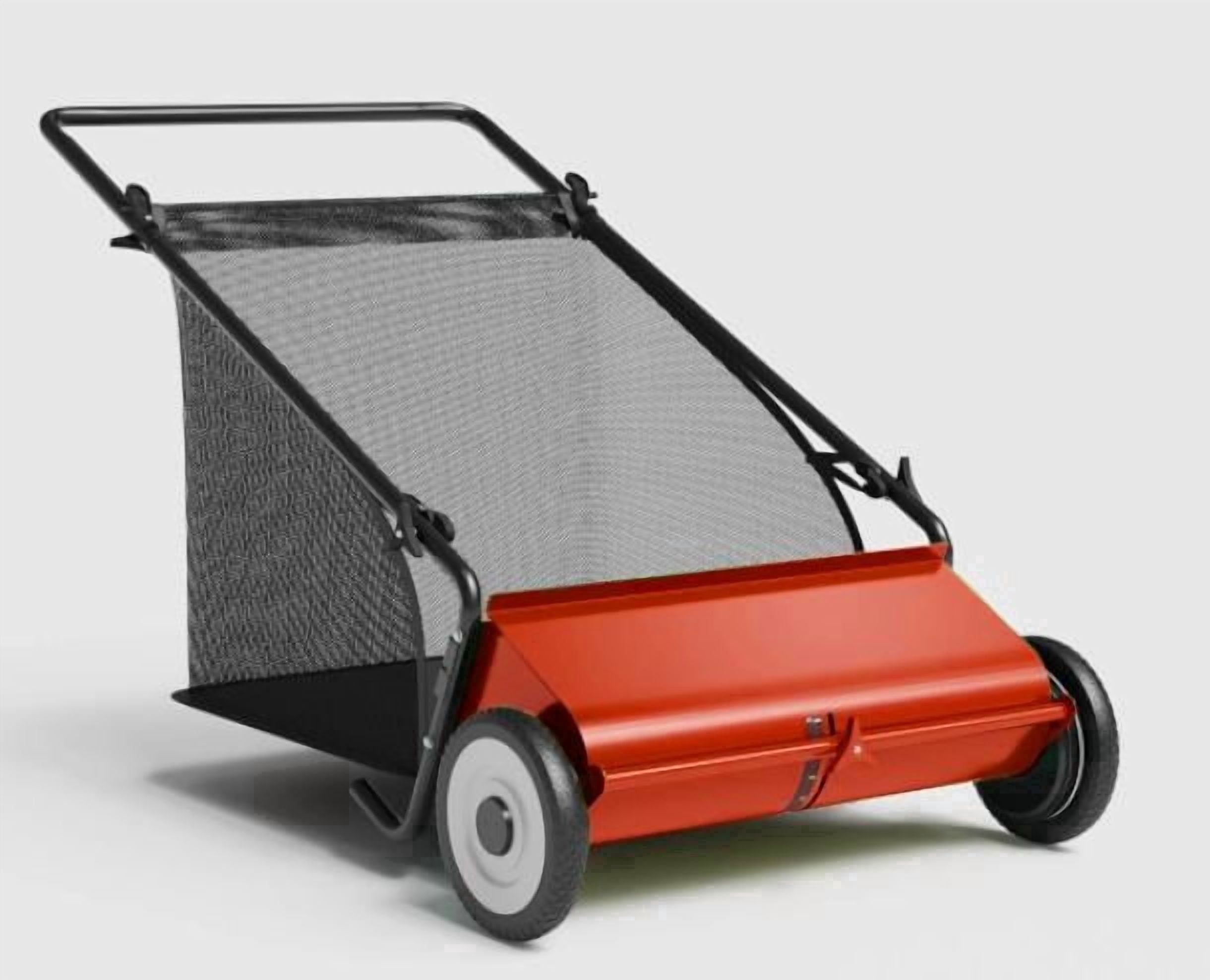 DSstyles Hand-Push Leaf Blower 26 Inch 7 Cu Ft Push Lawn Sweeper with Heavy-Duty, Enhanced 4-Brush System, Sturdy Steel Frame, Adjustable Height
