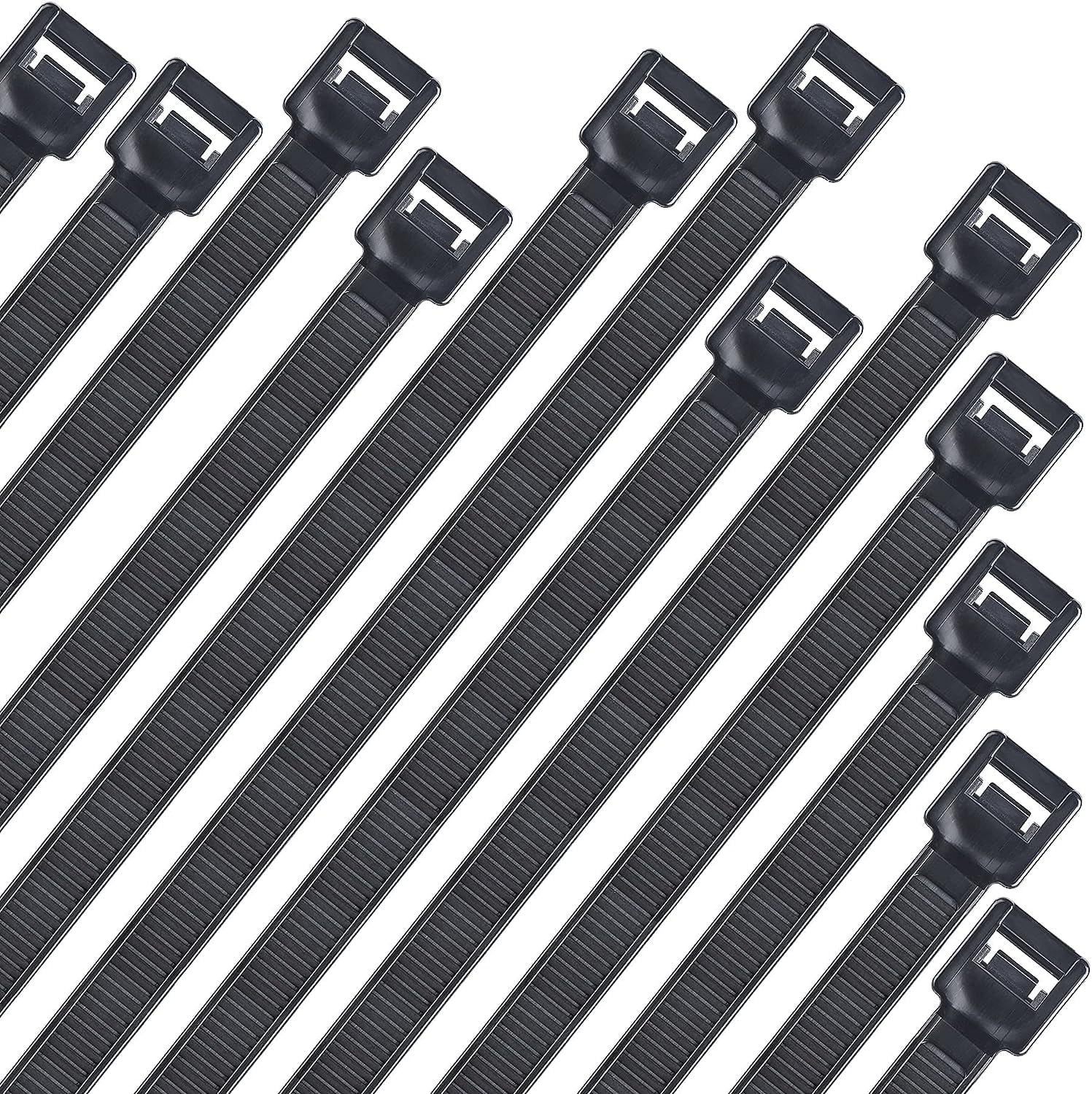 26 Inch Heavy Duty Zip Ties 100 Pack, Large Cable Ties 200lbs, Black