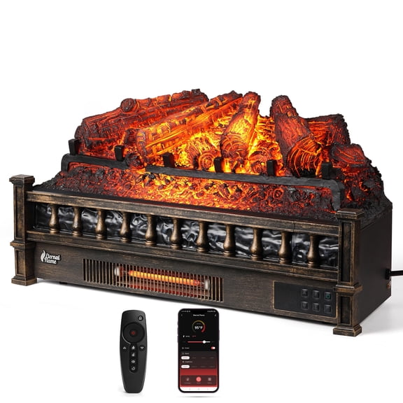 26-Inch Infrared Quartz Electric Fireplace Heater - Modern Finish